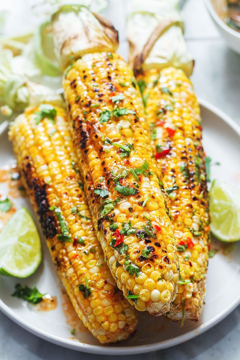 Grilled Chili Lime Butter Corn on the Cob
